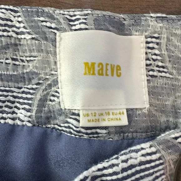 Maeve by Anthropologie Floral Jacquard Mini Skirt – 12 – Metallic Grey – Holiday - Picture 8 of 10